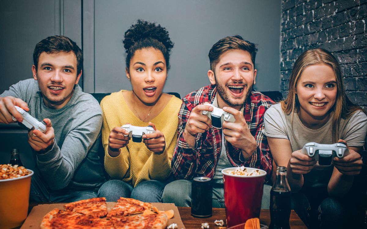 Roomates Playing Games Together