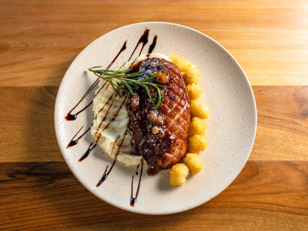 Food photograph showing a plated meal